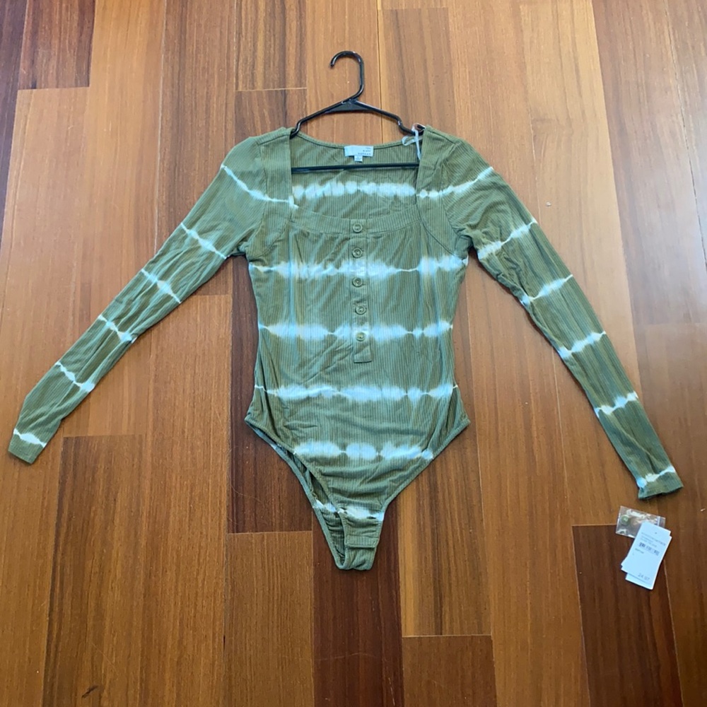 Ten sixty Sherman green tie dye body suit